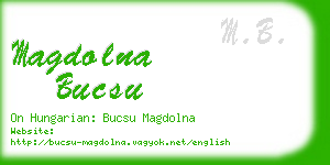 magdolna bucsu business card